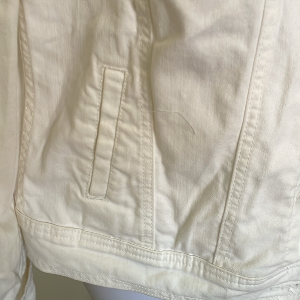 Universal Thread White Cotton Jean Jacket Size L - image 3